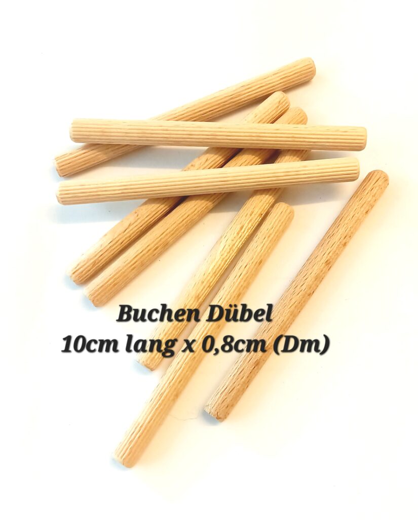 Produktbild von BAIWANLIN Holzstab Aus Walnuss – Rund, Unlackiert, Dübel, Durchmesser 30 Mm, Länge 300–600 Mm, 30x300 Mm, Zum Basteln, Kleiderstange, Gehstock